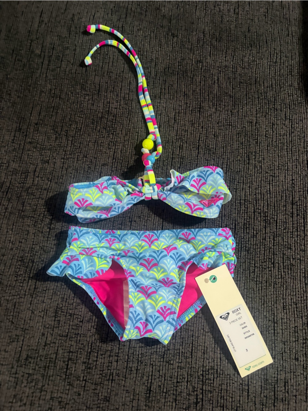 Roxy toddler girls 2pc swim suit size 2T
